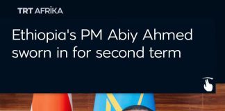 Ra’iisul wasaaraha Itoobiya,Abiy Ahmed ayaa loo dhaariyay inuu bilaabo muddo-xileedkiisa labaad,